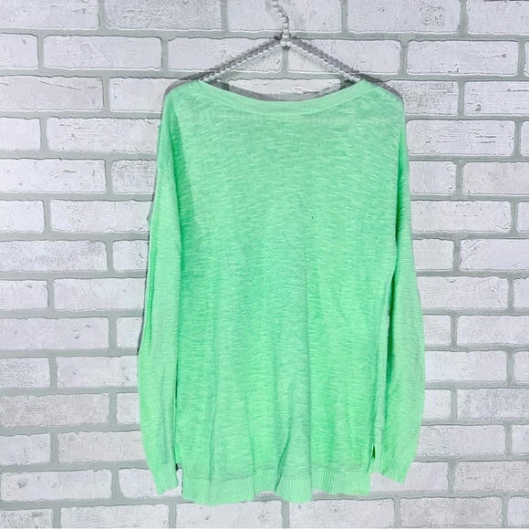 Eileen Fisher Linen Blend Light Mint Green Long Sleeve Sweater Size XS - Picture 4 of 8